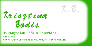 krisztina bodis business card